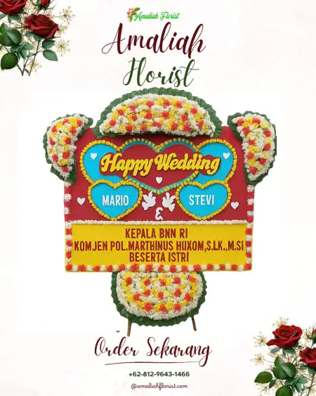 Papan Bunga Pernikahan Sarampad